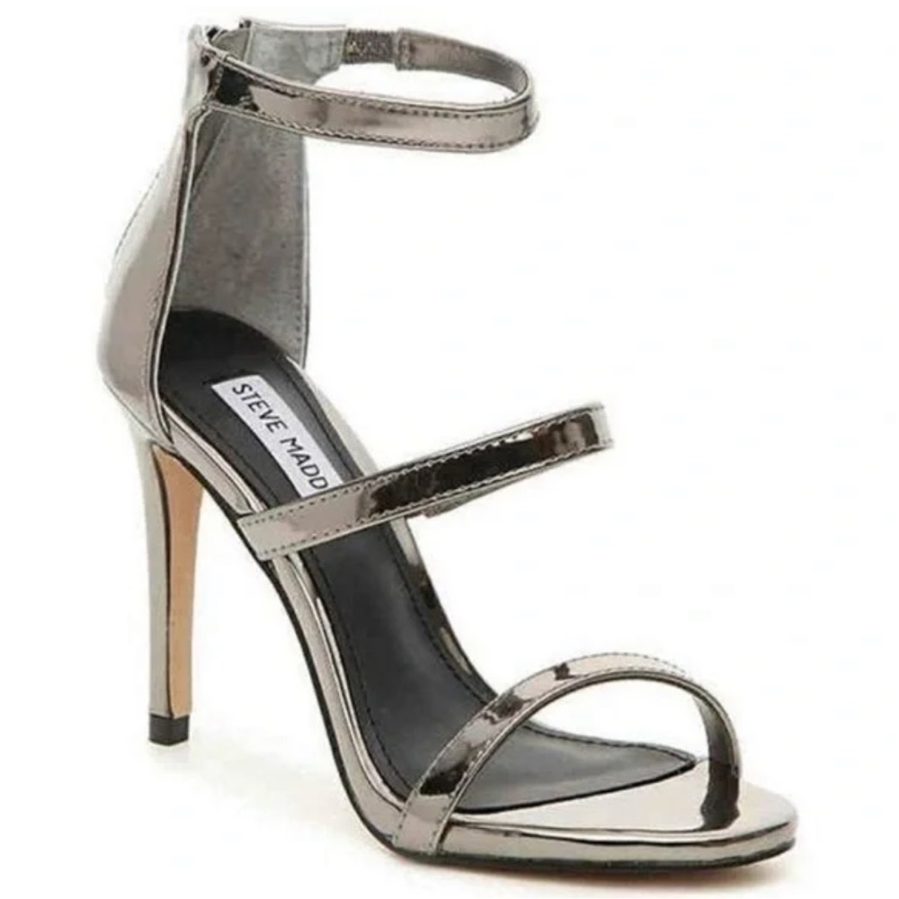 Steve Madden Feelya Metallic Silver Heel
